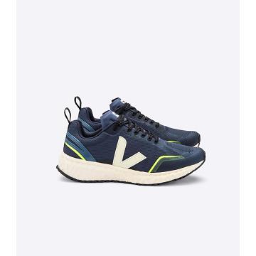 Veja CONDOR MESH Men's Running Shoes Navy | CA 123ZUT